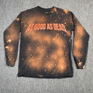 City Morgue Bleach Splatter Long‎ Sleeve Graphic Tee As Good As Dead M